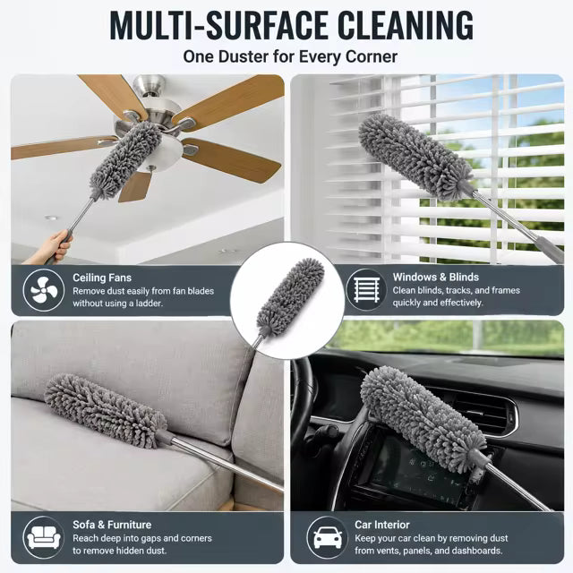 Extendable Microfiber Duster Kit