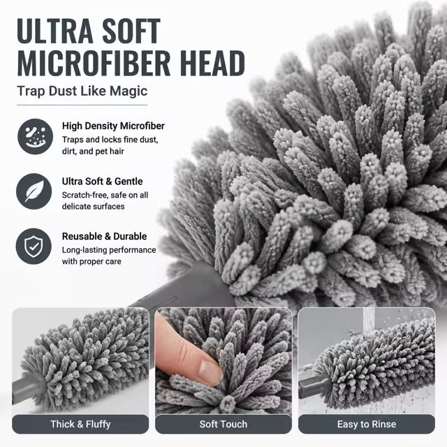 Extendable Microfiber Duster Kit